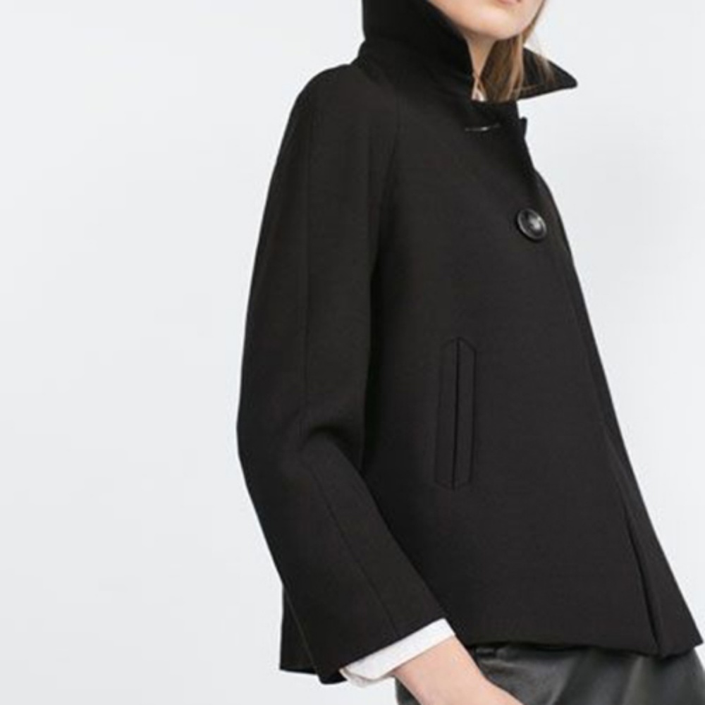 ZARA Black Cape Like Coat